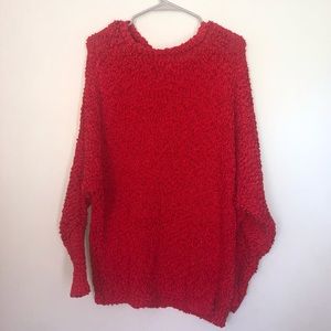 Unbranded Red Popcorn Sweater - EUC